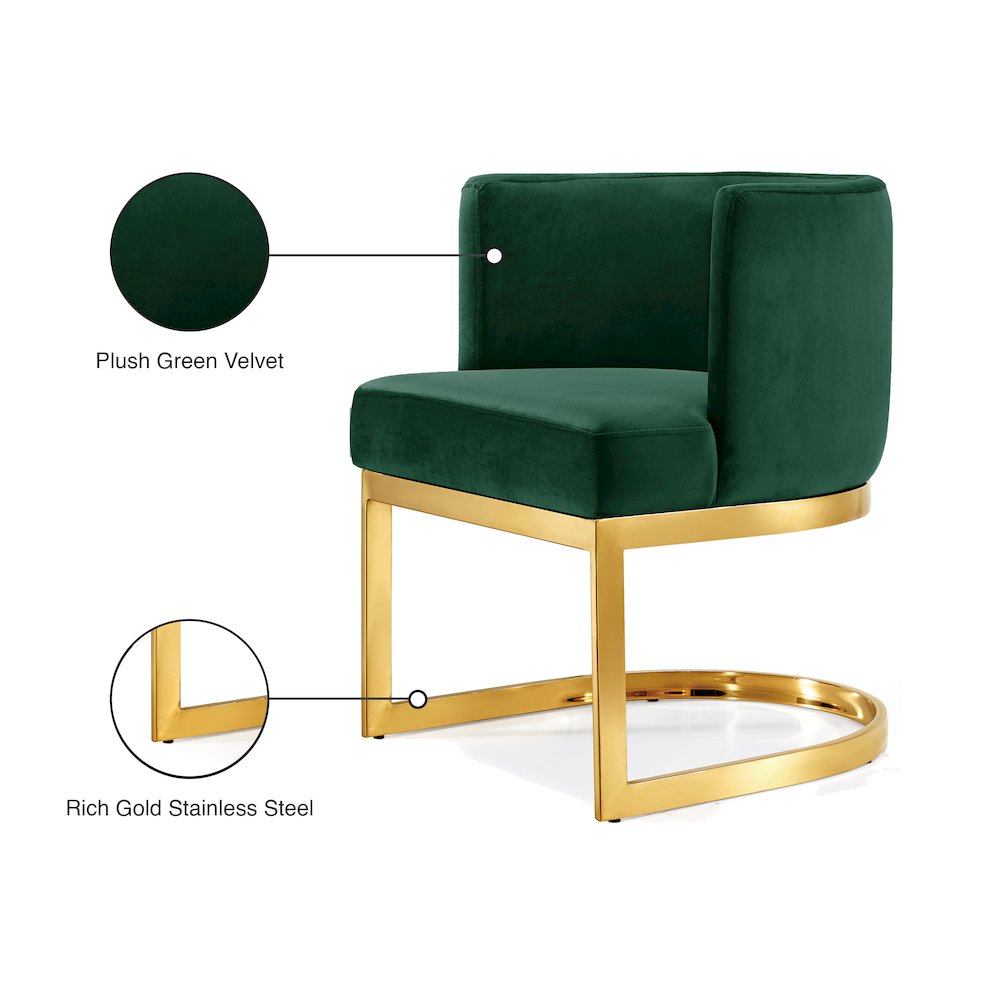 Gianna Green Velvet Dining Chair