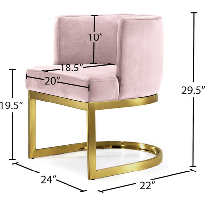 Gianna Pink Velvet Dining Chair