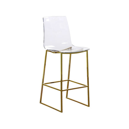 Lumen Gold Metal/Lucite Polycarbonate Stool