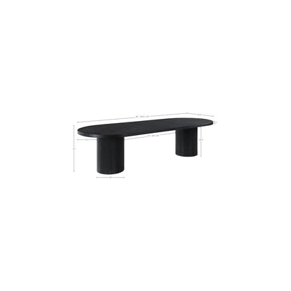 Belinda Black Oak Veneer Dining Table