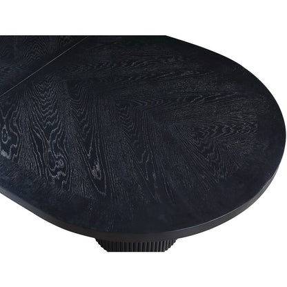 Belinda Black Oak Veneer Dining Table