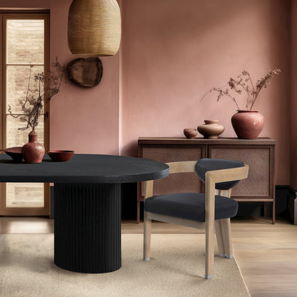 Belinda Black Oak Veneer Dining Table