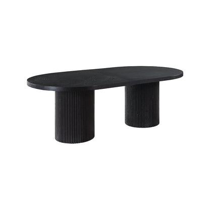 Belinda Black Oak Veneer Dining Table
