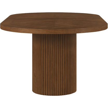 Belinda 90" / 106.5" / 123" Brown Oak Wood Dining Table