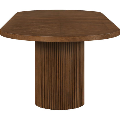 Belinda 90" / 106.5" / 123" Brown Oak Wood Dining Table