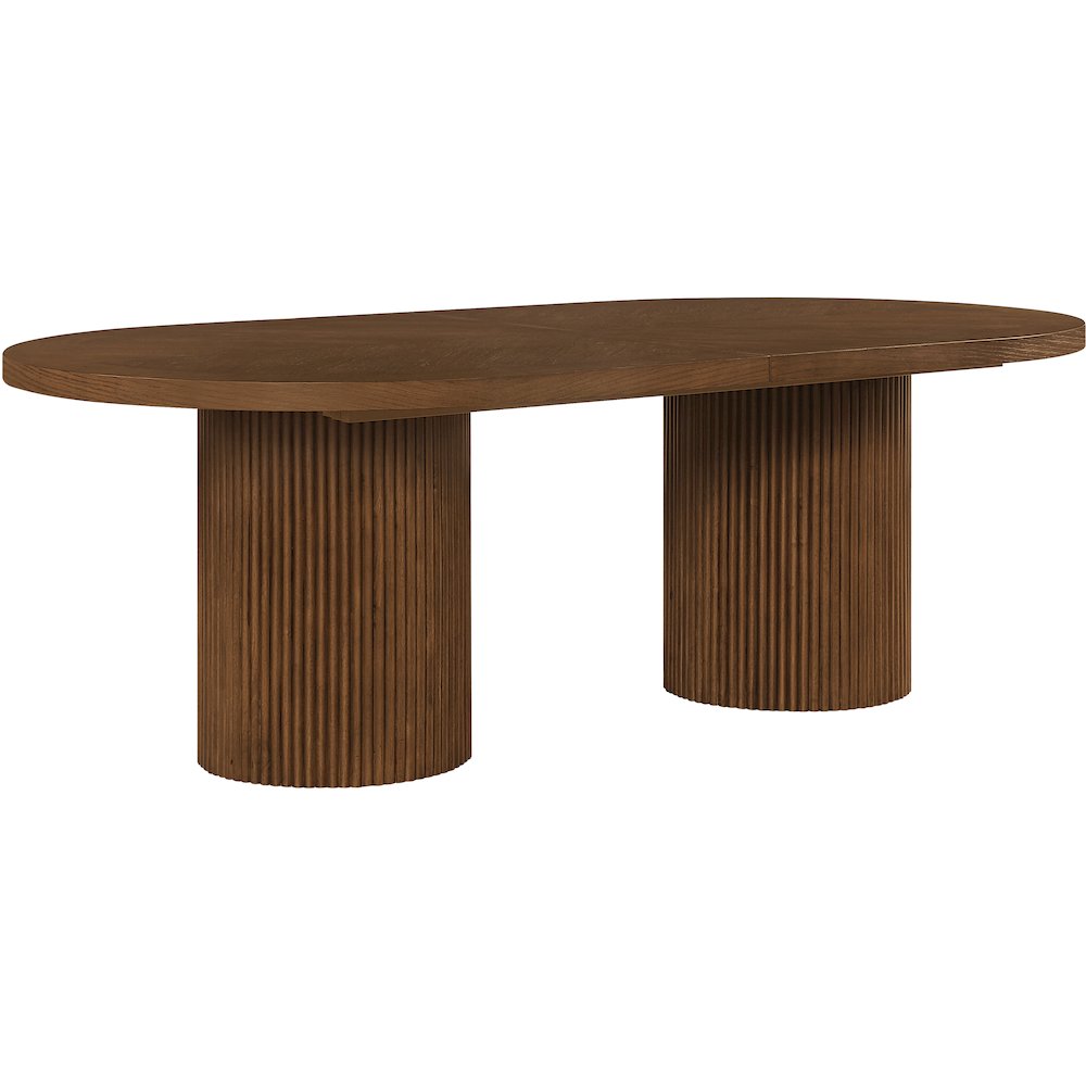 Belinda 90" / 106.5" / 123" Brown Oak Wood Dining Table
