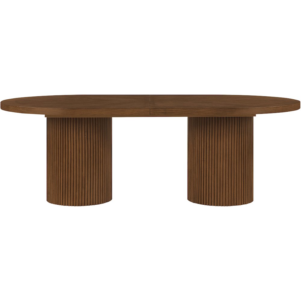Belinda 90" / 106.5" / 123" Brown Oak Wood Dining Table