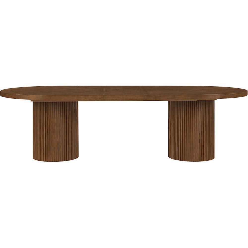 Belinda 90" / 106.5" / 123" Brown Oak Wood Dining Table