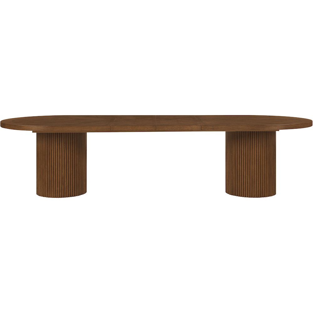 Belinda 90" / 106.5" / 123" Brown Oak Wood Dining Table