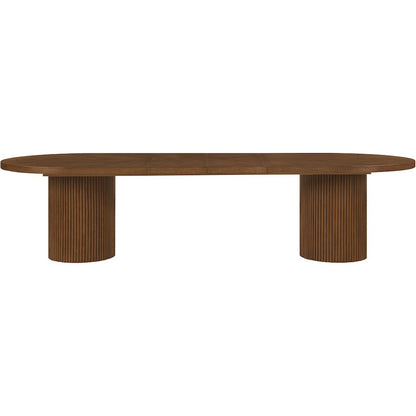 Belinda 90" / 106.5" / 123" Brown Oak Wood Dining Table