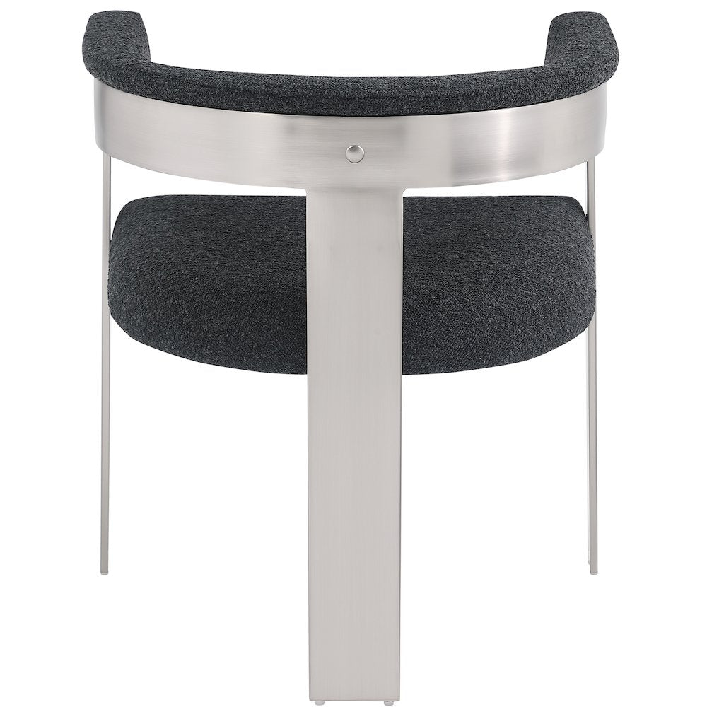 Romeo Black Boucle Fabric Dining Chair, Set of 2