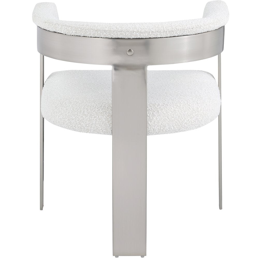 Romeo Cream Boucle Fabric Dining Chair, Set of 2