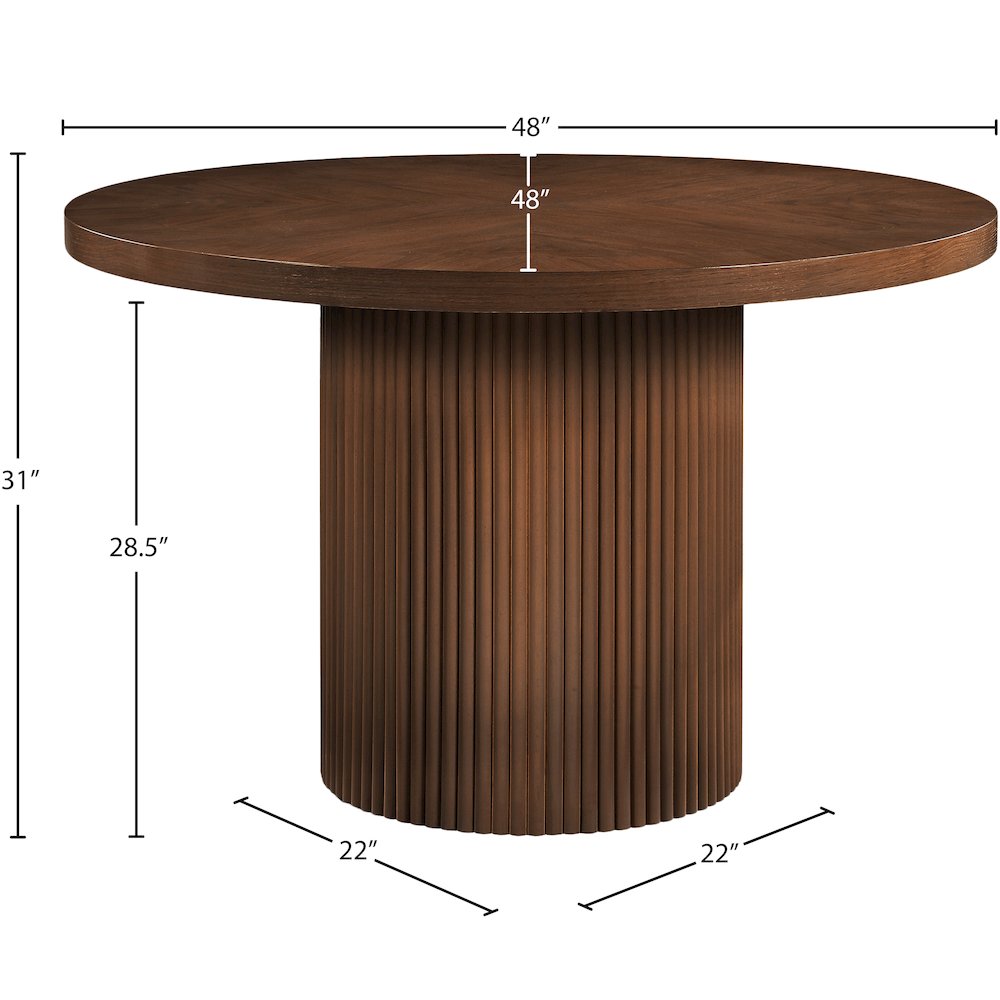 Belinda Brown Oak Veneer Dining Table