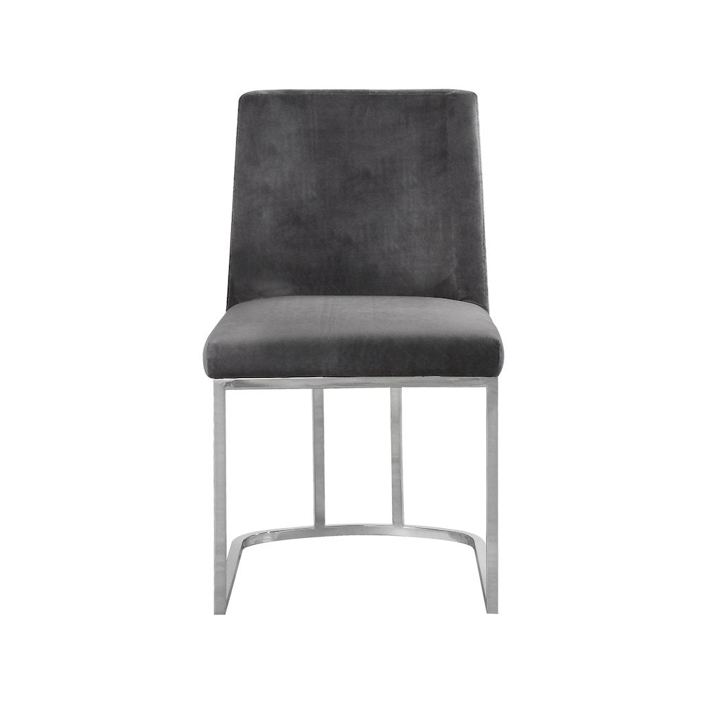 Heidi Grey Velvet Dining Chair, Set of 2