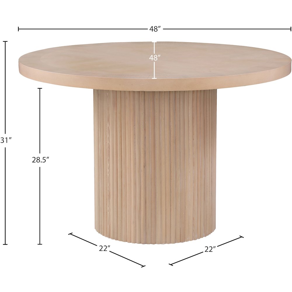 Belinda Natural Oak Veneer Dining Table
