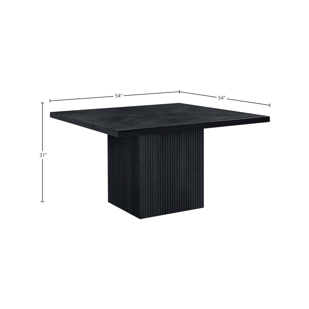 Belinda Black Oak Veneer Dining Table