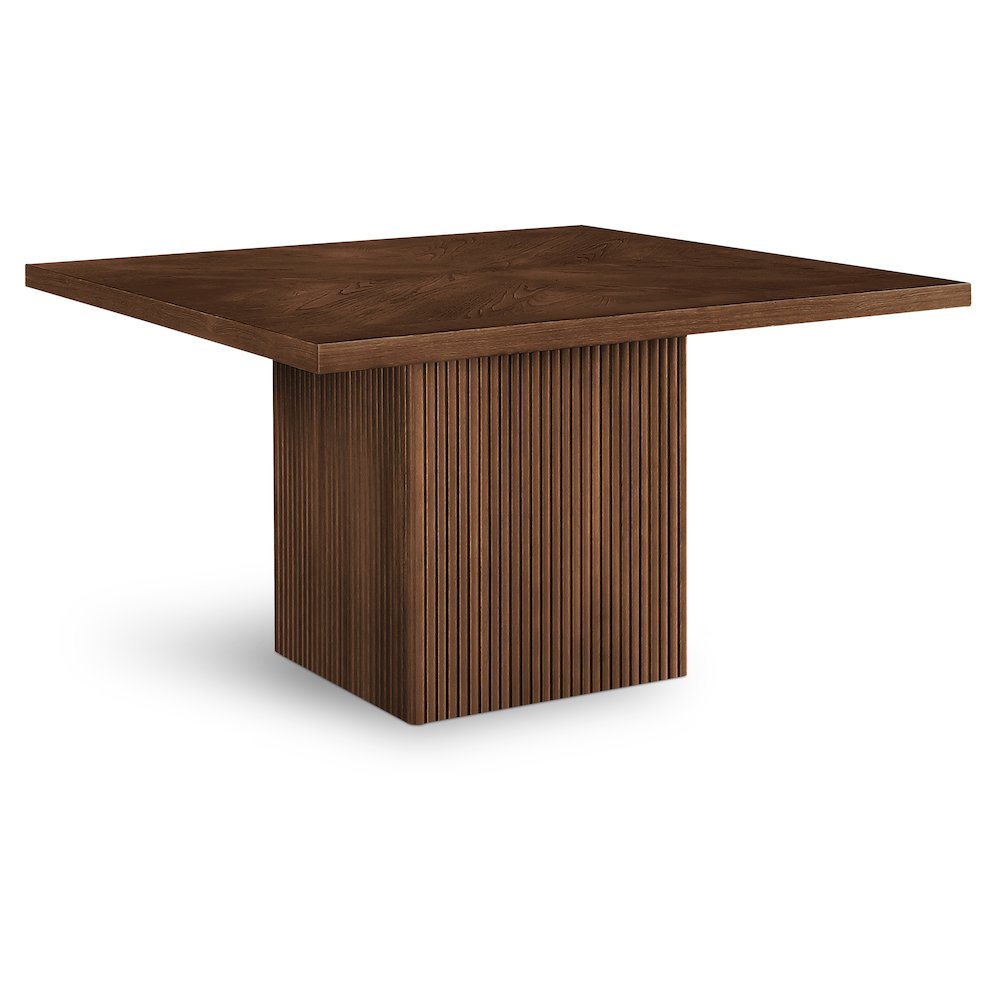 Belinda 54" Brown Beech Wood And Oak Veneer Dining Table