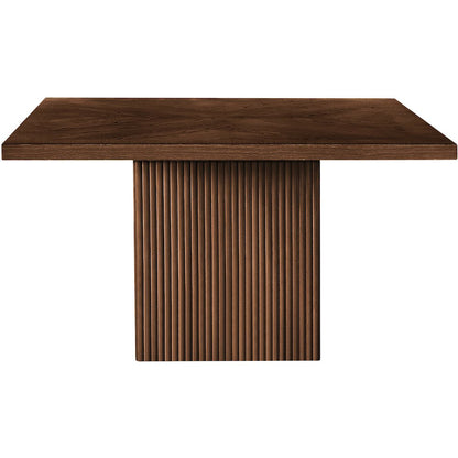Belinda 54" Brown Beech Wood And Oak Veneer Dining Table