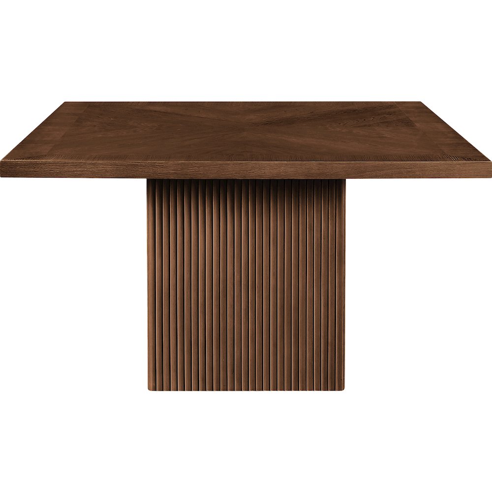 Belinda 54" Brown Beech Wood And Oak Veneer Dining Table