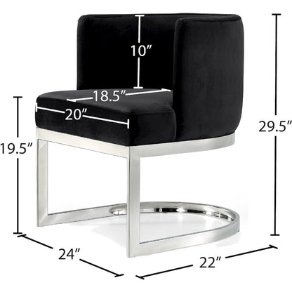 Gianna Black Velvet Dining Chair