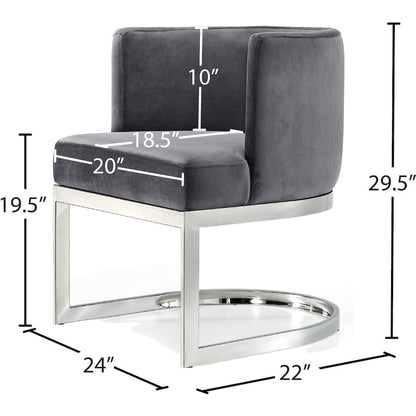 Gianna Grey Velvet Dining Chair