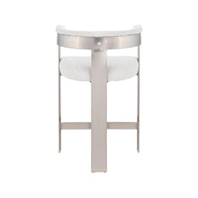 Romeo Cream Boucle Fabric Counter Stool, Set of 2