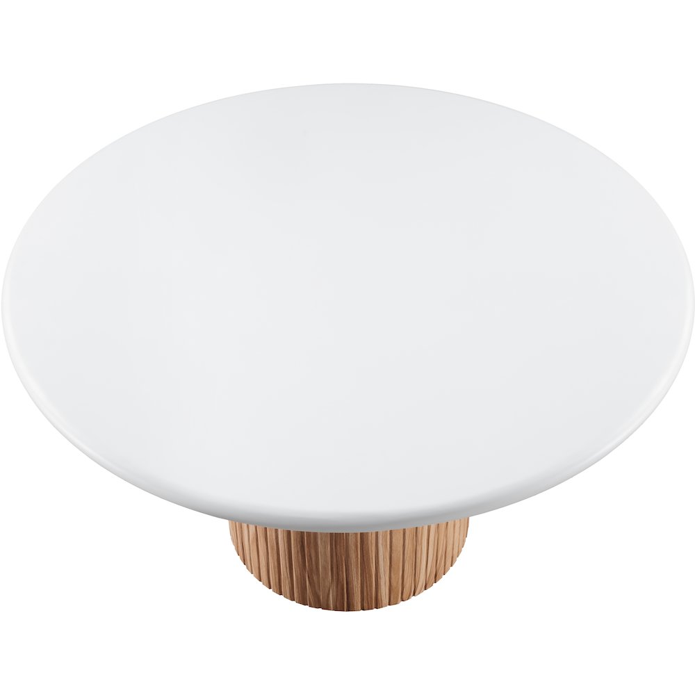 Sanremo White Concrete 53" Finished Concrete Indoor/Outdoor Dining Table