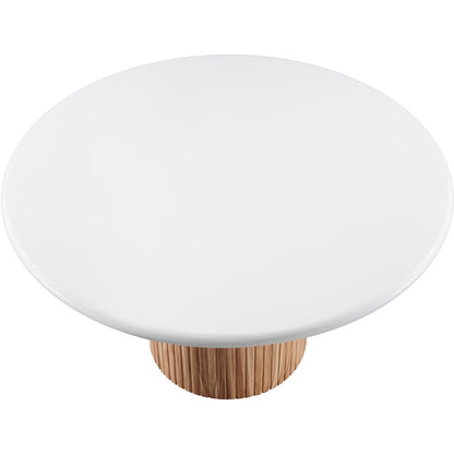 Sanremo White Concrete 53" Finished Concrete Indoor/Outdoor Dining Table
