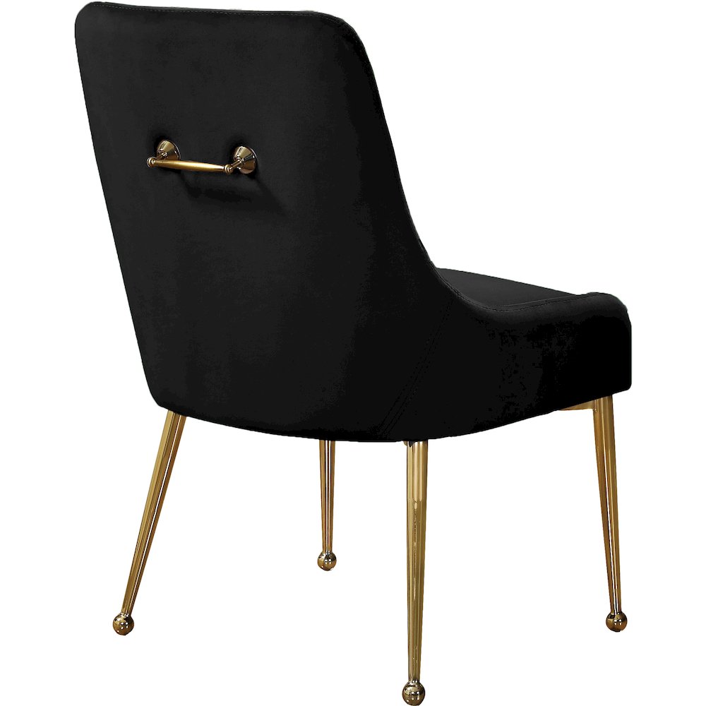 Owen Black Velvet Dining Chair, Set of 2
