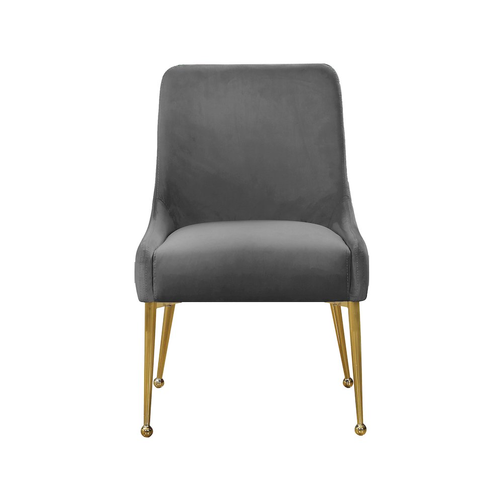 Owen Grey Velvet Dining Chair, Set of 2