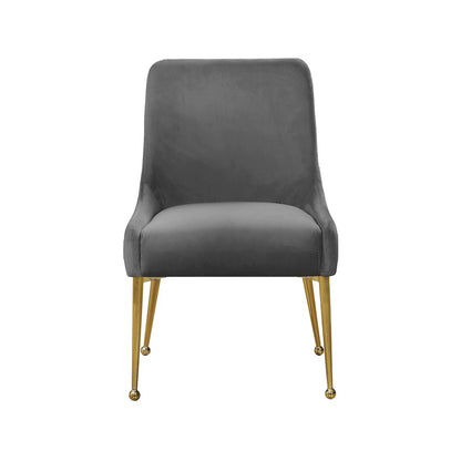Owen Grey Velvet Dining Chair, Set of 2