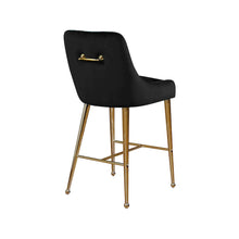 Owen Black Velvet Stool, Set of 2
