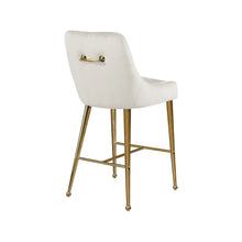 Owen Cream Velvet Stool, Set of 2