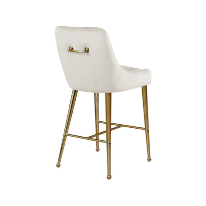 Owen Cream Velvet Stool, Set of 2