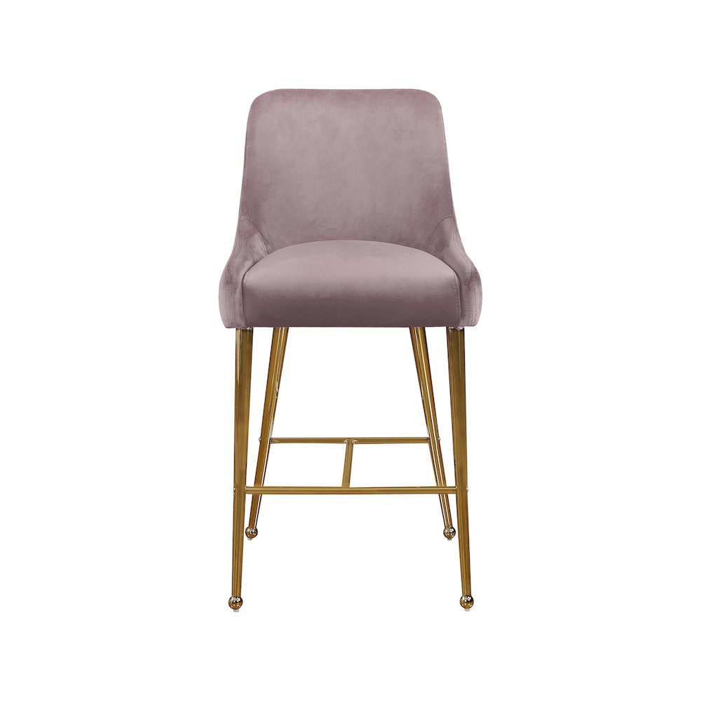 Owen Pink Velvet Stool, Set of 2