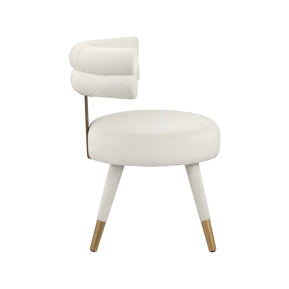 Fitzroy Cream Velvet Dining Chair, Set of 2
