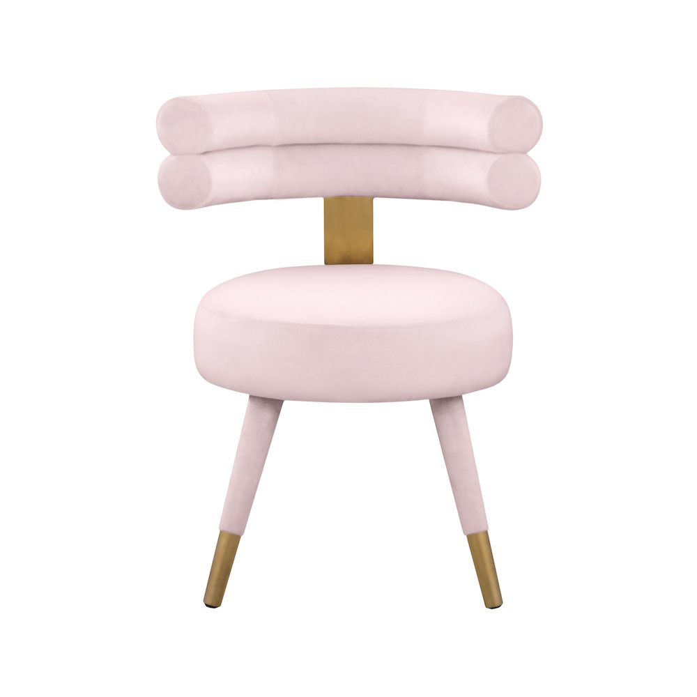 Fitzroy Pink Velvet Dining Chair, Set of 2