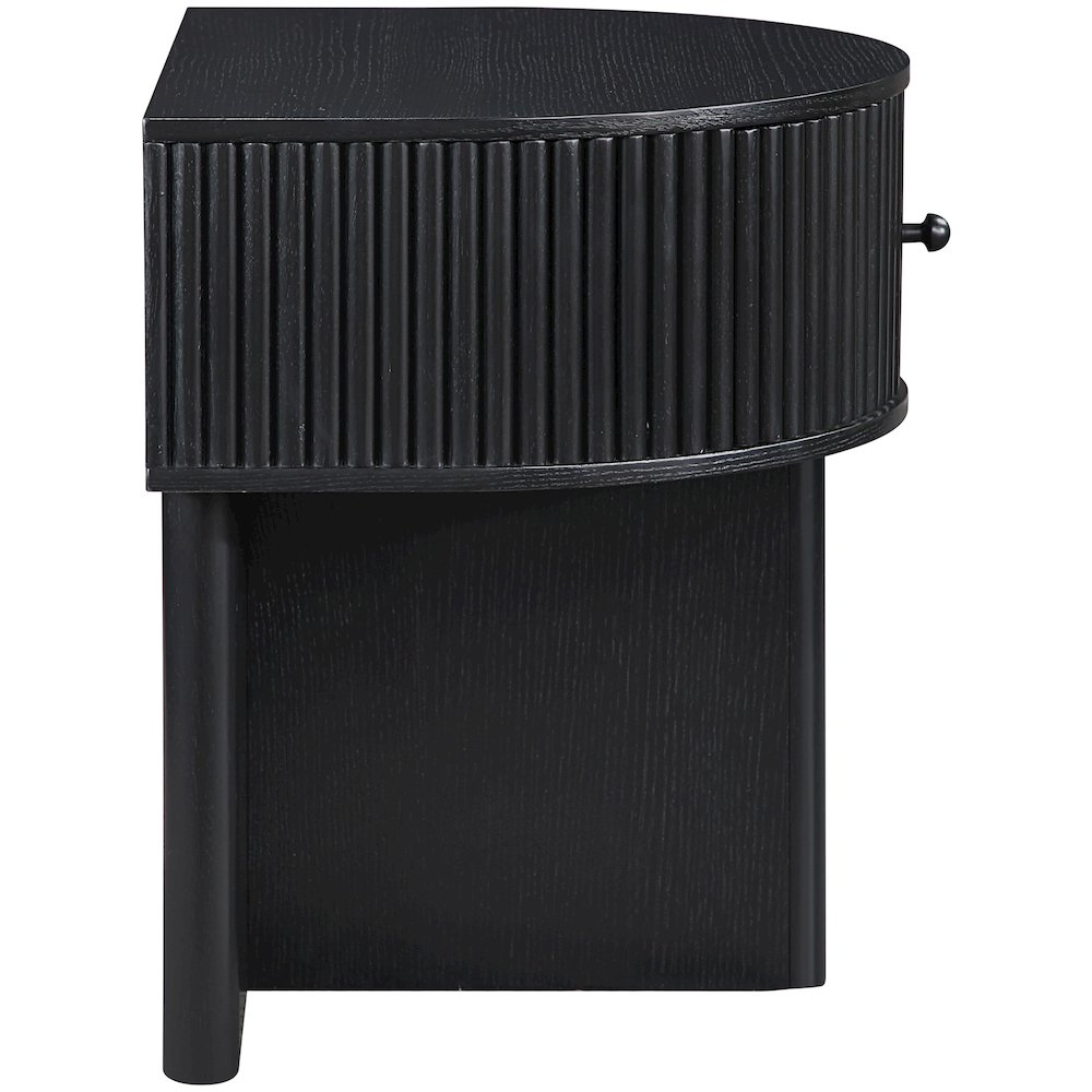 Cortland Black Acacia Veneer And Solid Wood Night Stand