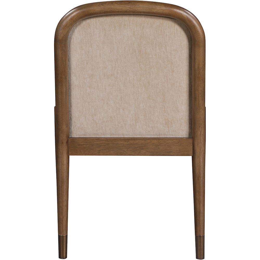 Cambria Beige Fabric Upholstered Dining Arm Chair