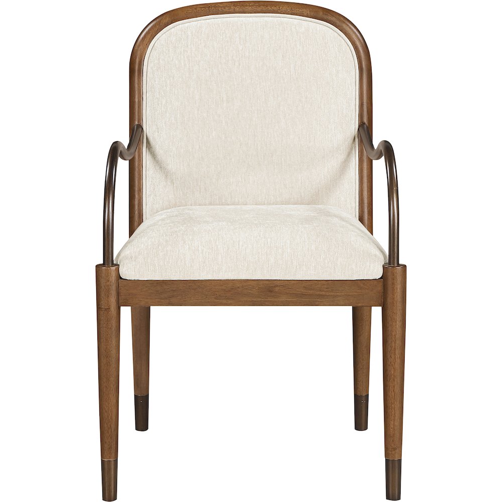 Cambria Cream Fabric Upholstered Dining Arm Chair