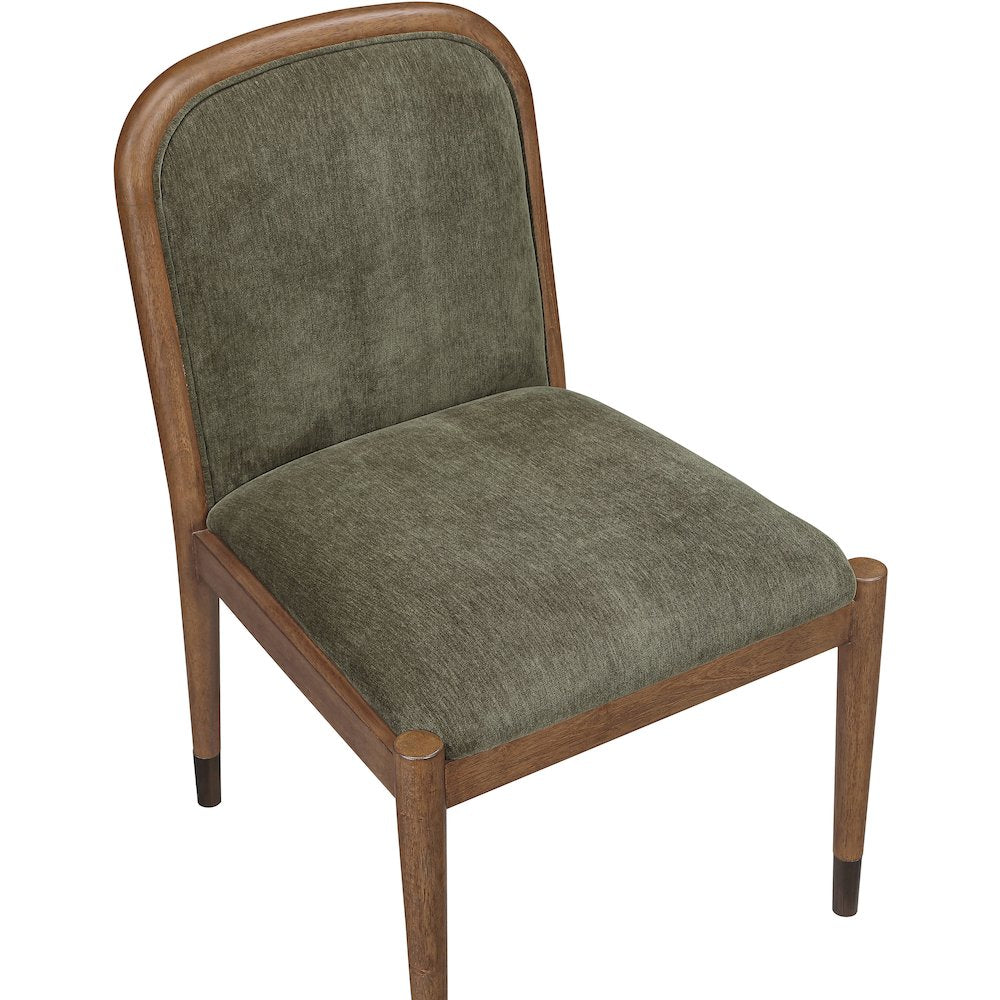 Cambria Green Fabric Upholstered Dining Side Chair