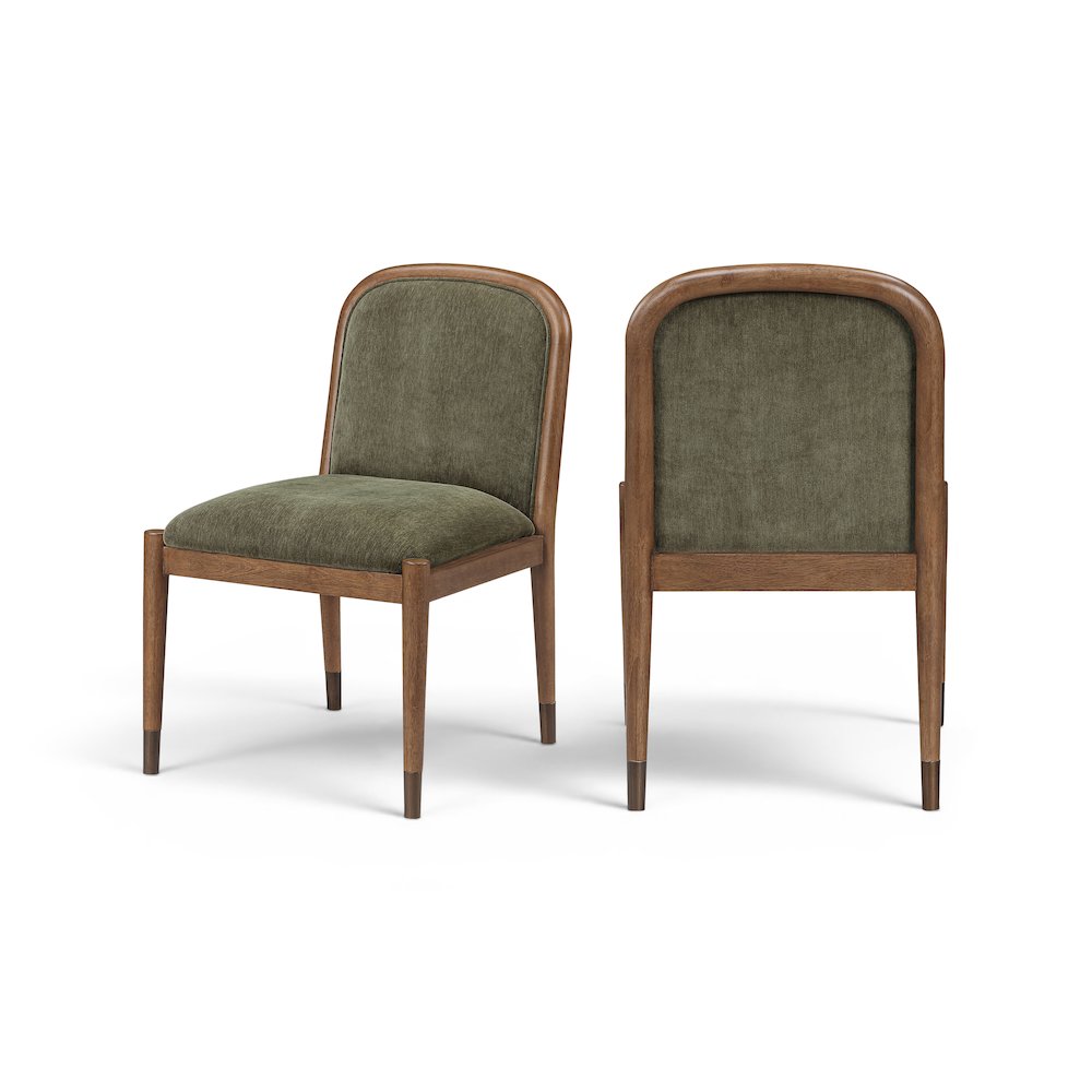 Cambria Green Fabric Upholstered Dining Side Chair