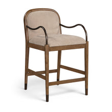 Cambria Beige Fabric Upholstered Counter Stool