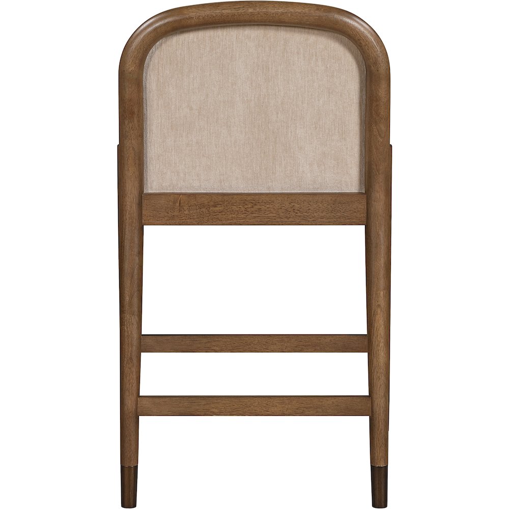 Cambria Beige Fabric Upholstered Counter Stool