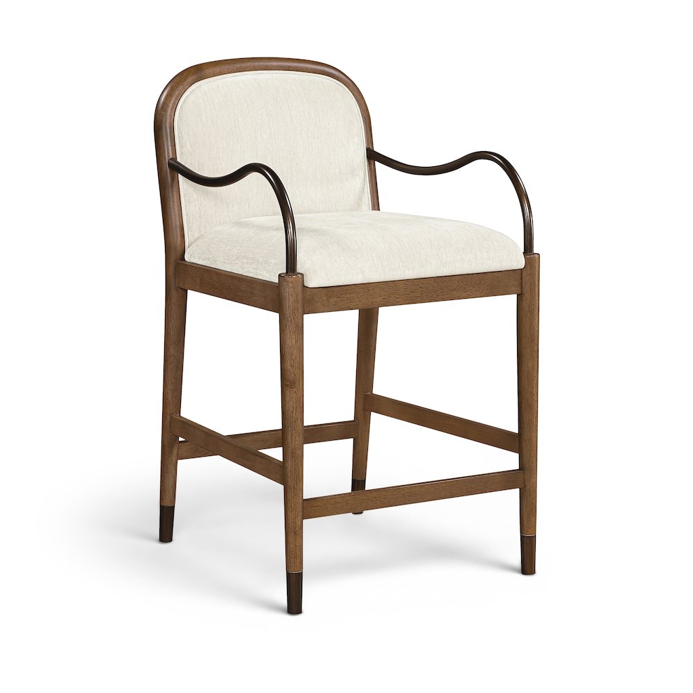 Cambria Cream Fabric Upholstered Counter Stool
