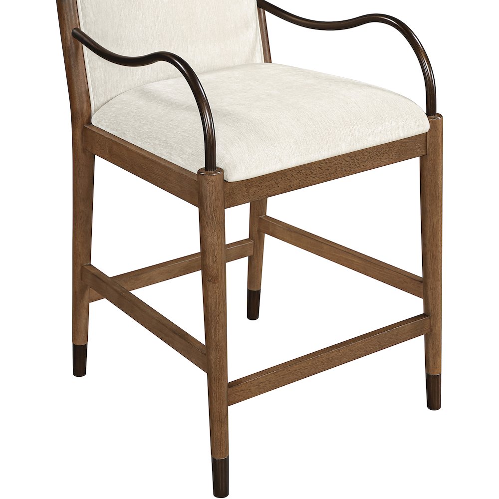 Cambria Cream Fabric Upholstered Counter Stool