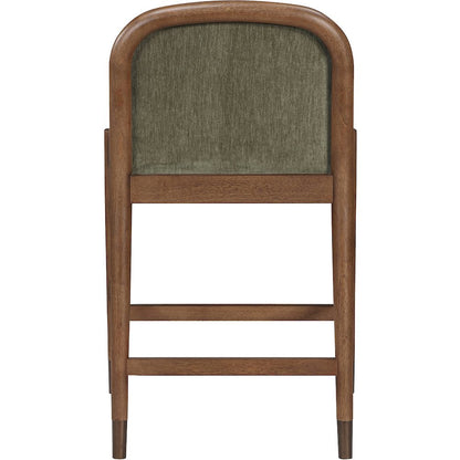 Cambria Green Fabric Upholstered Counter Stool