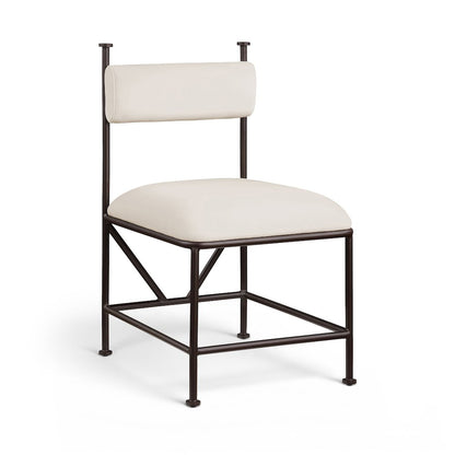 Monarch Cream Velvet Performance Fabric Upholstered Dining Chair, Set of 2