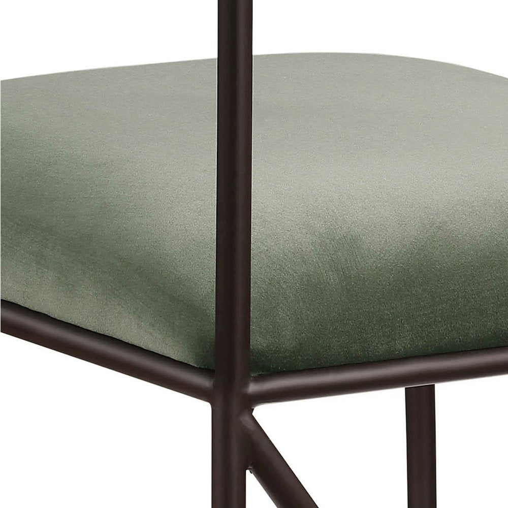 Monarch Green Velvet Performance Fabric Upholstered Counter Stool, Set of 2