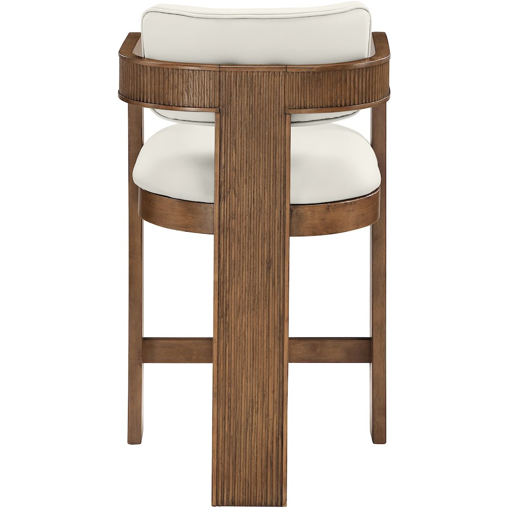 Sacha Cream Vegan Leather Upholstered Counter Stool